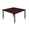 Kee Square Square Classroom Tables, 42 W, 42 L, 23-34 H, Wood, Metal TB4242MHAPBK - alternate 6